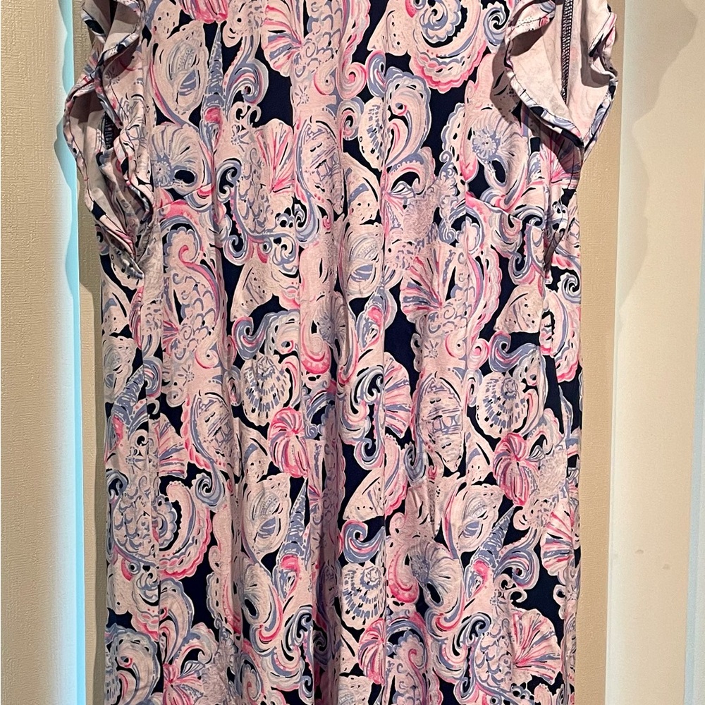 Lilly Pulitzer Dani Dress XL EUC High Tide Navy